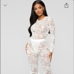 Ivory one piece jumpsuit